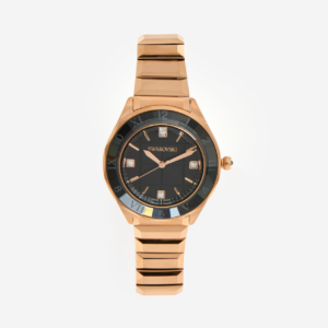 Swarovski Dextera 37mm Black Rose Gold Watch 5641294 Swiss Made