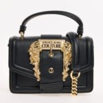 Versace Jeans Couture Black Nero Mini Buckle Crossbody Bag Gold