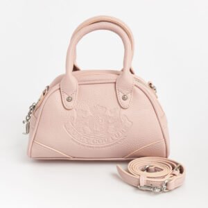 Juicy Couture Blush Embossed Mini Bowler Bag Zebra Lining Strap