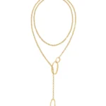 Calvin Klein Gold Oval Chain Necklace Stainless Steel 35000442