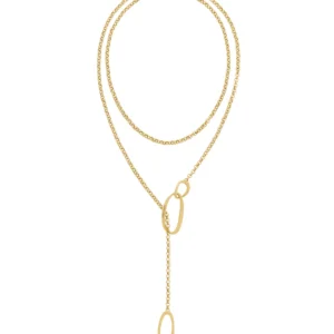 Calvin Klein Gold Oval Chain Necklace Stainless Steel 35000442