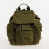 Ted Baker Military Green Multi Pocket Backpack Drawstring Medium Bag
