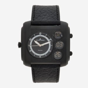 Jacques Lemans Madrid 1-1780D Men's Ana-Digi Watch Black Leather 100M