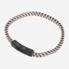 Tateossian BR4066 Chevron Stainless Steel Bronze Bracelet 20cm