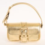 Michael Kors Colby XS Gold Metallic Leather Shoulder Bag Mini Grab