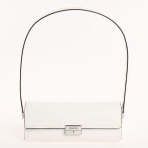 Michael Kors Bag Shoulder Clutch Ludlow White Leather Mini Pochette