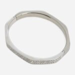Swarovski Bangle Bracelet Dextera Silver Tone Crystal Rhodium Plated 5639202
