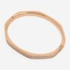 Swarovski Bangle Bracelet Dextera Octagon Rose Gold White Crystal