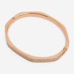 Swarovski Bangle Bracelet Dextera Octagon Rose Gold White Crystal