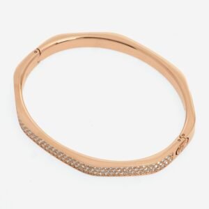 Swarovski Bangle Bracelet Dextera Octagon Rose Gold White Crystal