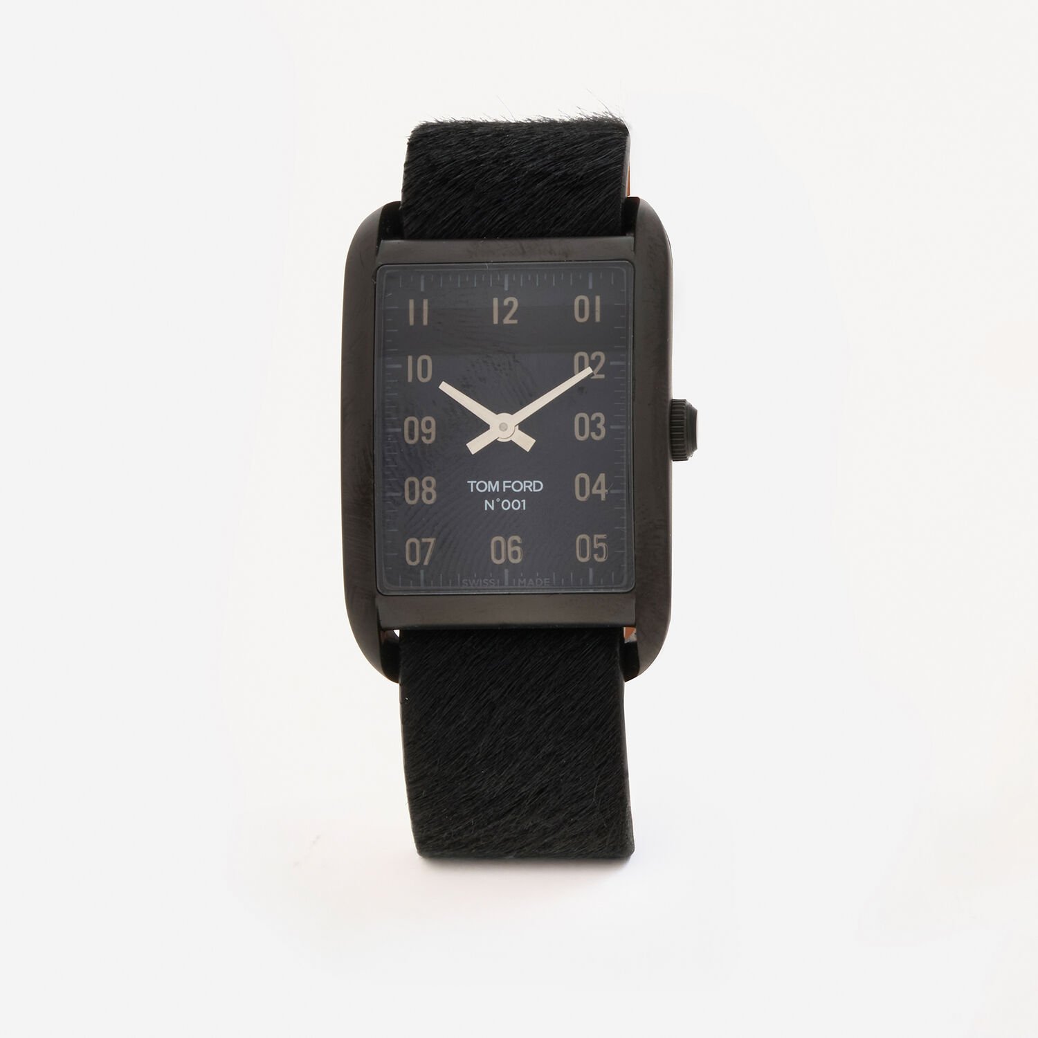 Tom Ford Watch 001 Black Dial Quartz TF0120140885 BLA Leather Strap