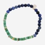 Tateossian Bracelet OCEANA Roman Glass Blue Sodalite Mens 19cm BR0292
