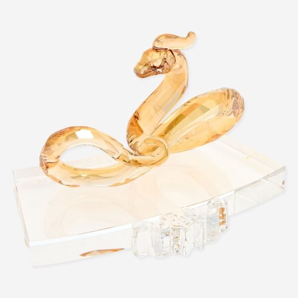 Swarovski Snake Crystal Figurine Chinese Zodiac Gold Tone 5416603