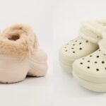 Crocs Bae Lined Platform Clogs Cream/Pink Fleece Fur Unisex UK 9