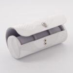 WOLF Triple Watch Roll White Memento Mori Vegan Leather Travel Case 3 Slot