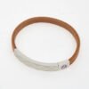 Tateossian Bracelet Grateful Dead Skull Brown Leather Silver Tone 19cm PBL0188