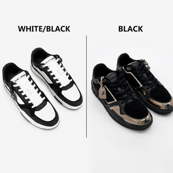 Kurt Geiger Regan Sneakers Men's UK Black Leather Suede Low Top Trainers