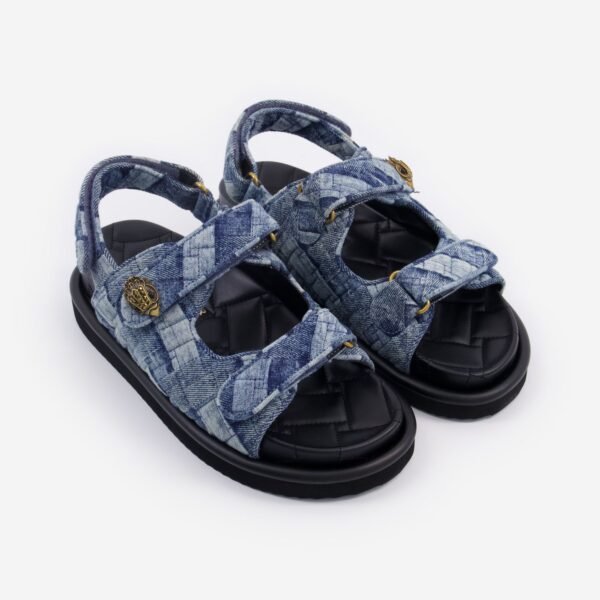 Kurt Geiger Platform Sandals Orson Blue Denim Slingback Women's