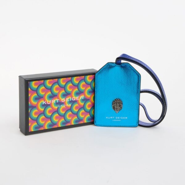 Kurt Geiger Southbank Tag Lanyard Blue Tone Card Holder Neck Strap One Size