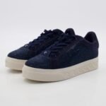 Kurt Geiger Kensington Cupsole Trainers Navy Glitter Platform Low Top Women