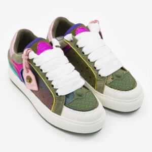 Kurt Geiger Trainers Southbank Tag Multicolour Leather Chunky Women's Sneakers