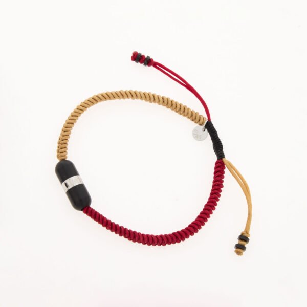 Tateossian Bracelet Elton John Metallic Pill Primo Red Tan 20cm