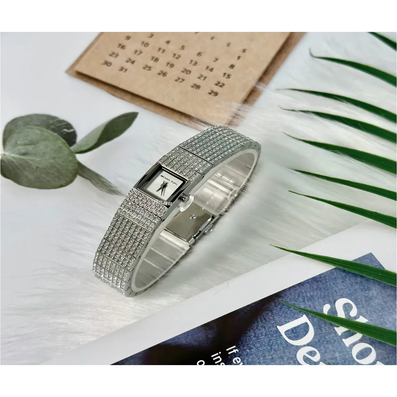 Michael Kors Women's Watch Mini Darrington MK4886 Silver Pavé Bracelet 3 Michael Kors Mini Darrington MK4886 silver pavé women's watch