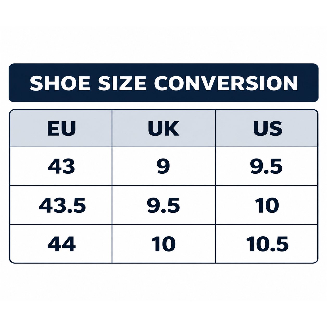Kurt Geiger Hugh Velvet Loafers Black Eagle Head 5 Shoe size conversion chart for UK, US and EU sizes