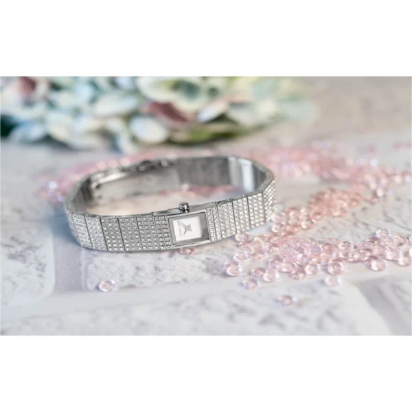 Michael Kors Women's Watch Mini Darrington MK4886 Silver Pavé Bracelet