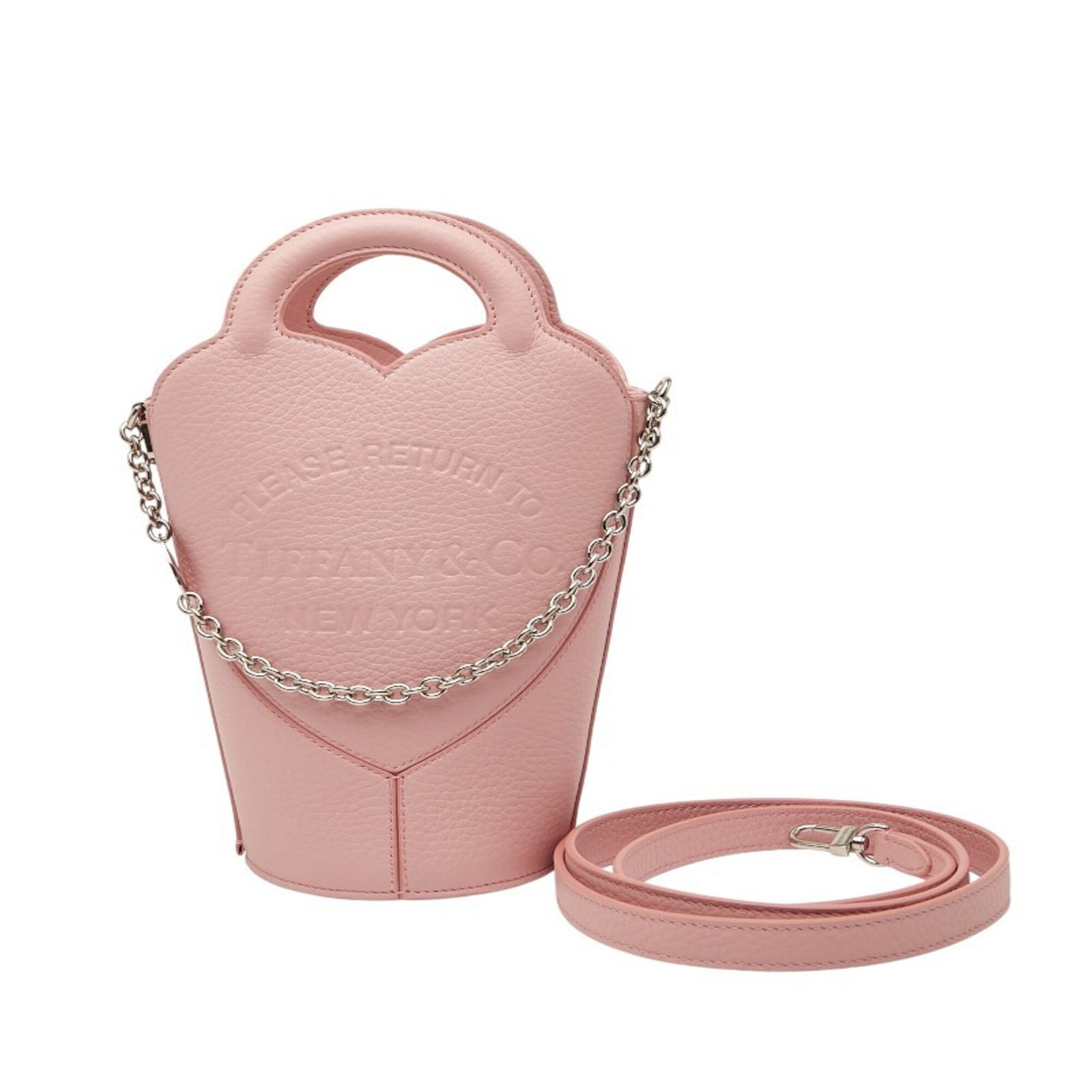 Tiffany Mini 99 Crossbody Bag Return to Tiffany Blush Pink Leather 3 Tiffany pink Mini 99 crossbody bag with chain and strap