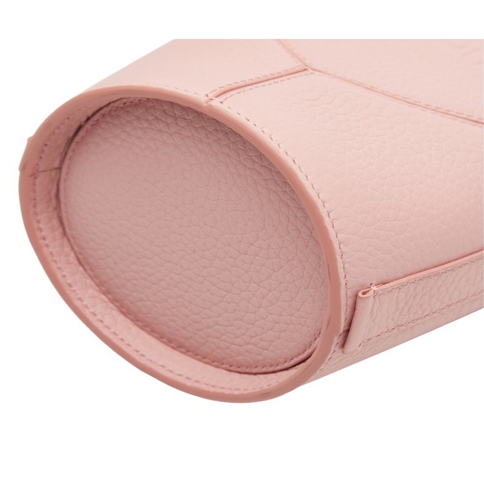 Tiffany Mini 99 Crossbody Bag Return to Tiffany Blush Pink Leather 6 Close-up of Tiffany pink leather bag texture and stitching
