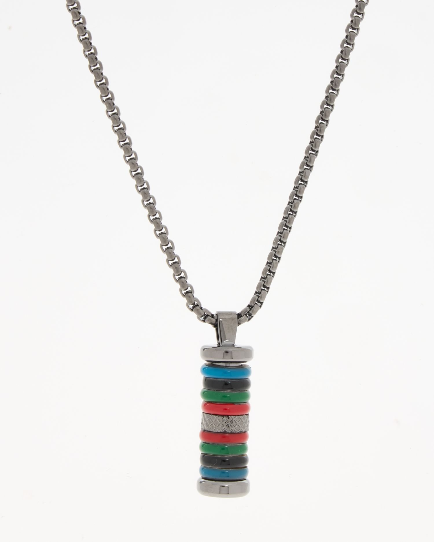 Tateossian Necklace Tokyo Rings Cylinder Multicolour Enamel NL2335 5 76114290 large wl 01 1
