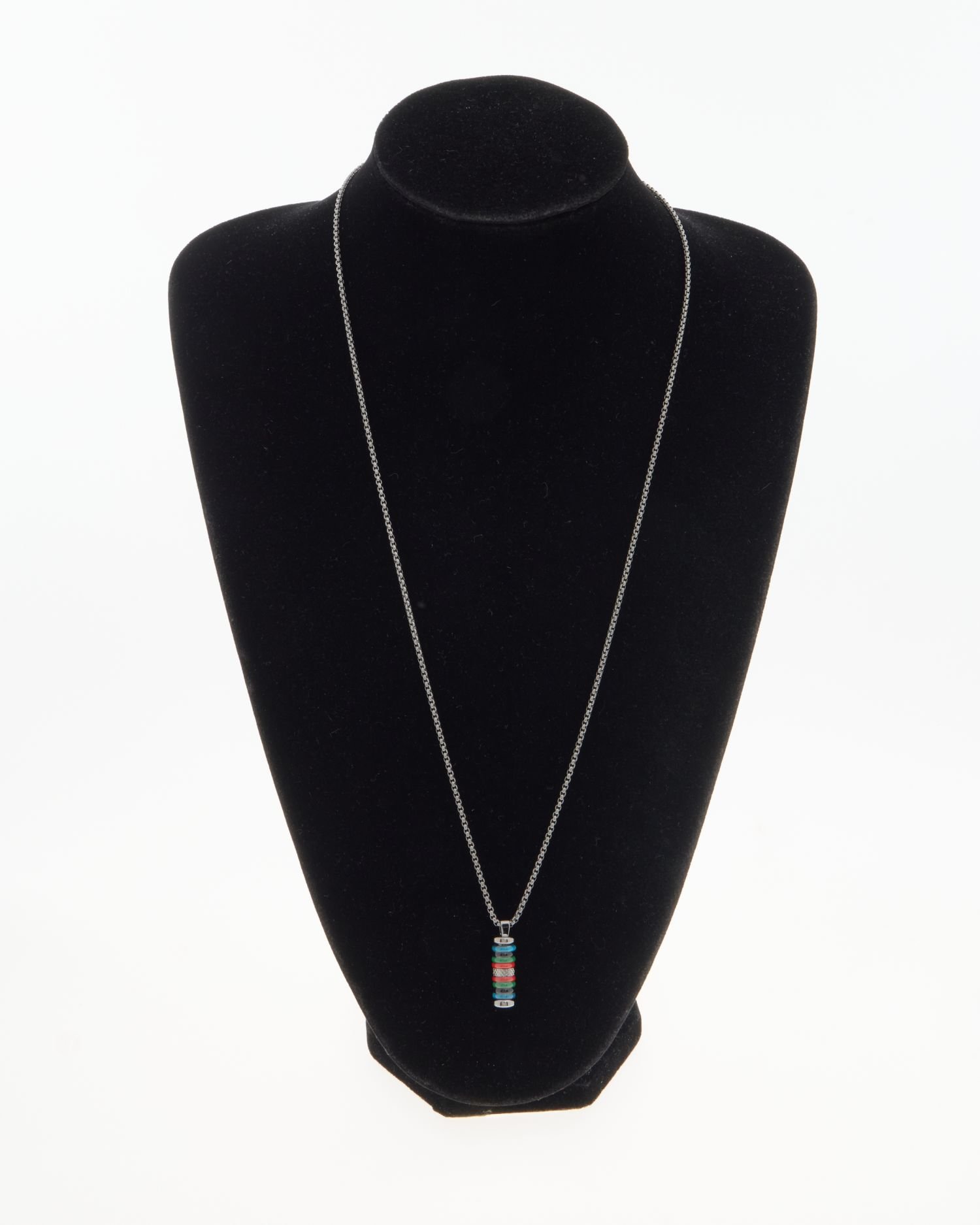 Tateossian Necklace Tokyo Rings Cylinder Multicolour Enamel NL2335 7 76114290 large wl 02 1