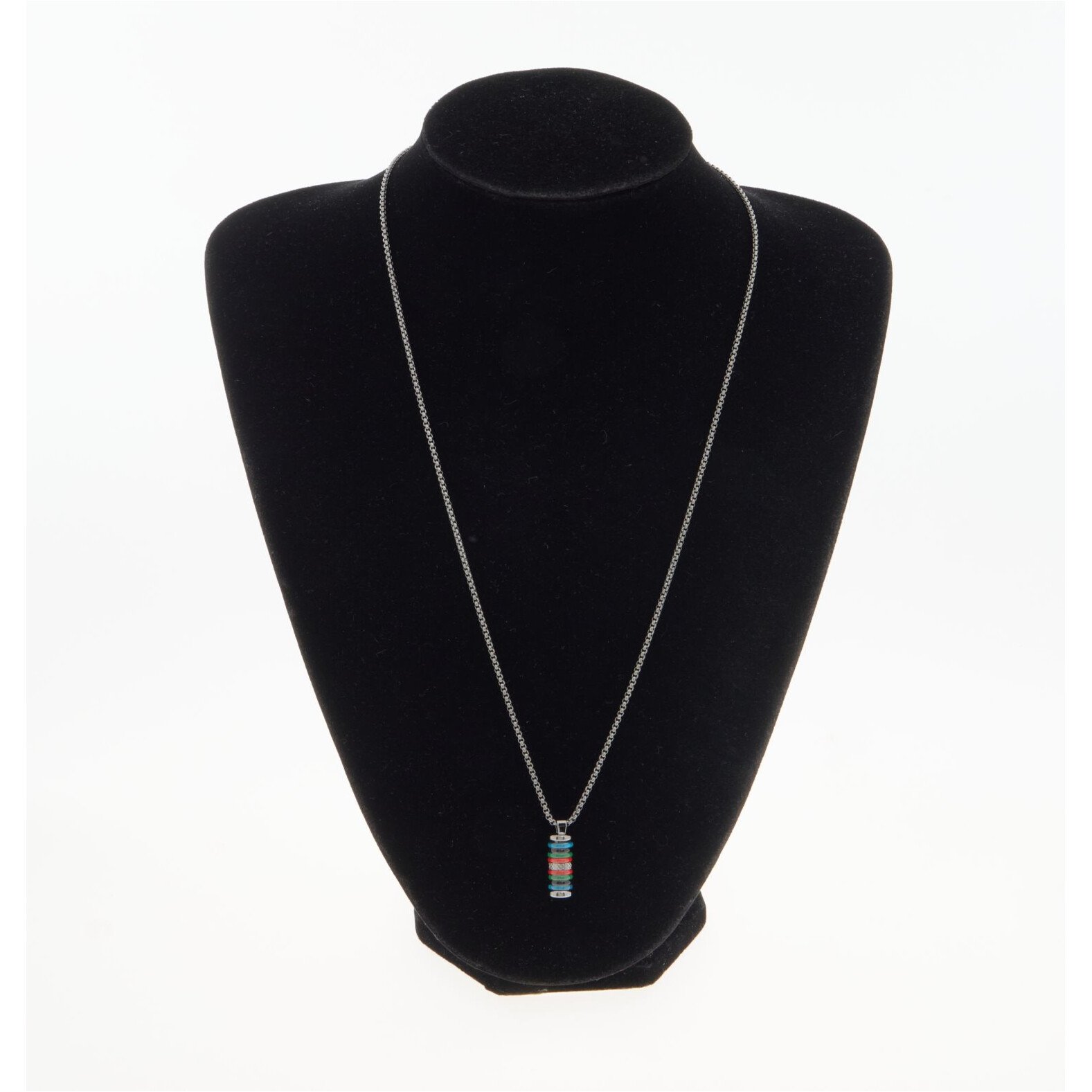 Tateossian Necklace Tokyo Rings Cylinder Multicolour Enamel NL2335 3 76114290 large wl 02
