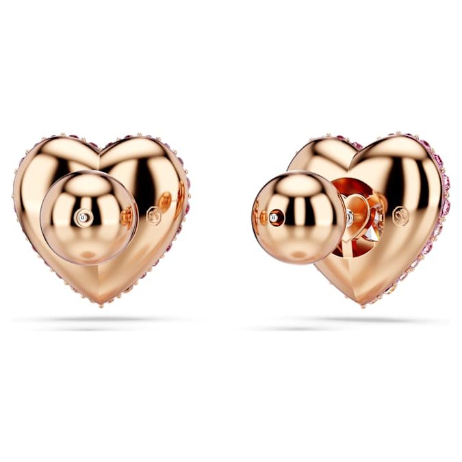 Swarovski Earrings Idyllia Heart Studs Pink Rose Gold Tone 8 idyllia stud earrings heart pink 18k rose gold finish swarovski 5683583