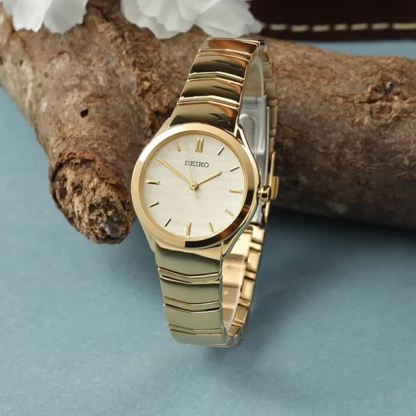 Seiko Ladies Quartz Watch SUR552P1 Gold-Tone Stainless Steel