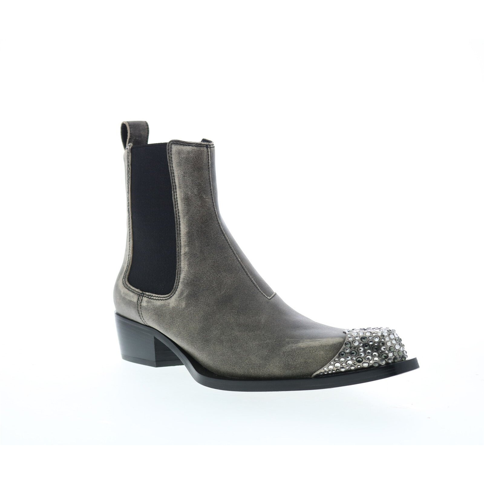 Diesel Ankle Boots D-Calamity Ab Crystal Toe Cap Brown/Grey 3 Diesel D-Calamity Ab women's ankle boot front three-quarter view