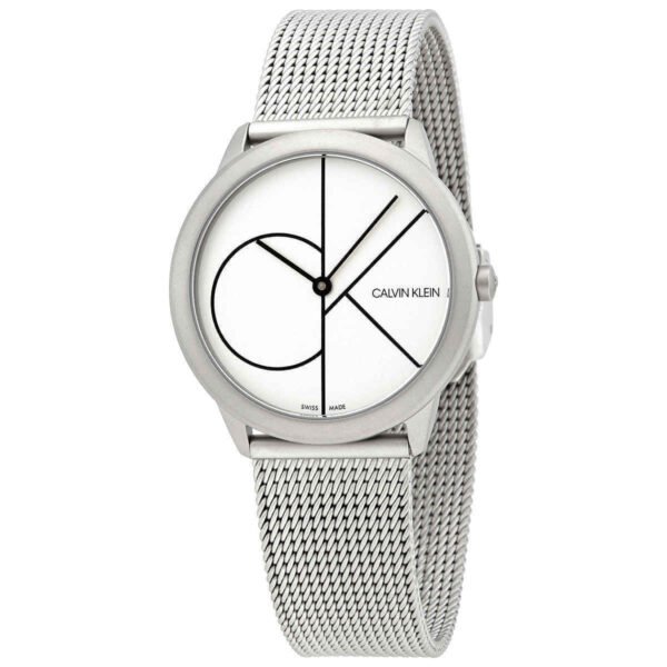 Calvin Klein Minimal Quartz White Dial Ladies Watch K3M5215X