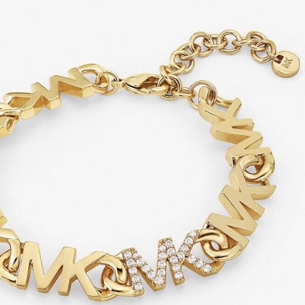 Michael Kors Bracelet 14K Gold-Plated Brass MK Logo Chain MKJ7953710