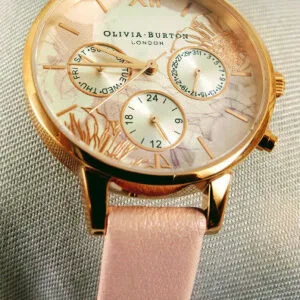 Olivia Burton Abstract Florals Rose Gold & Dusty Pink Watch OB16CGS07