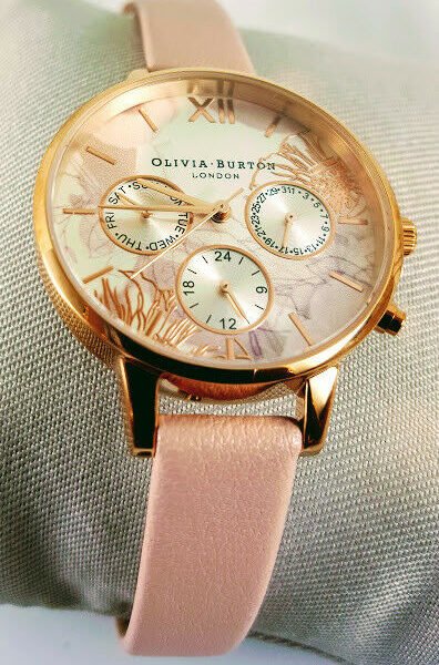 Olivia Burton Abstract Florals Rose Gold & Dusty Pink Watch OB16CGS07