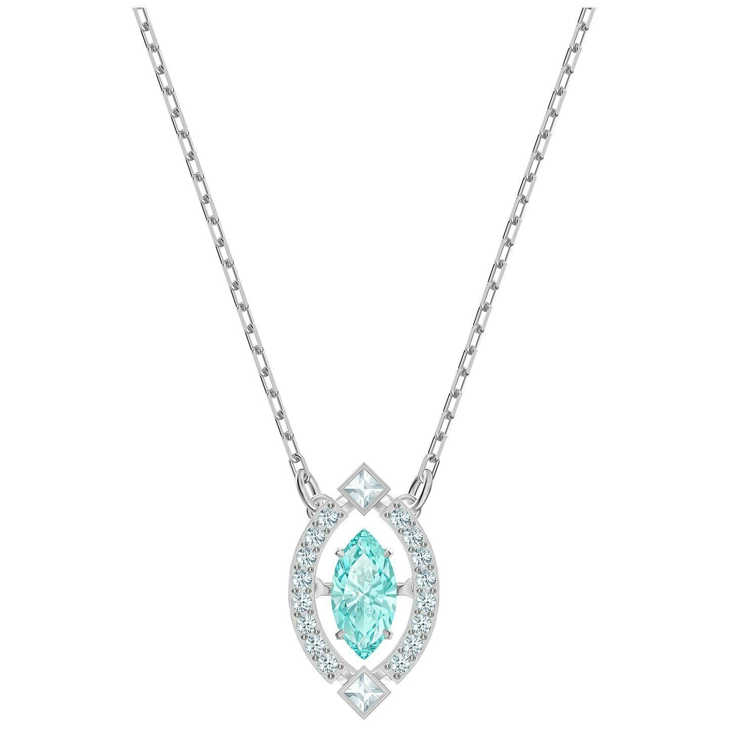 Swarovski Sparkling Dance Necklace Aqua White Crystal 5515985 Women Swarovski Sparkling Dance Necklace Aqua White Crystal 5515985 Women