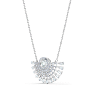 Swarovski Sparkling Dance Dial Up Necklace Short, White, Rhodium plated 5573694