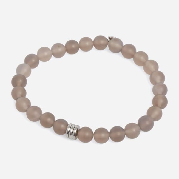 TATEOSSIAN Grey Semi Precious Agate Beaded Bracelet BR2543