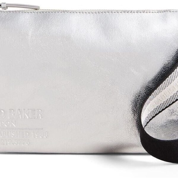 TED BAKER CROSSBODY BAG DARCEYY WEBBING IN SILVER