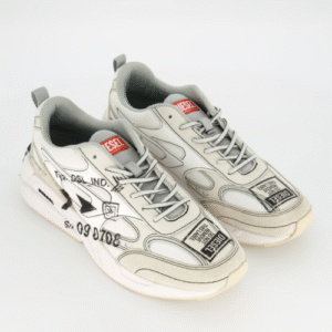 DIESEL White S-Serendipity Sport Sneakers Men's Low-top Leather and Jersey Shoes