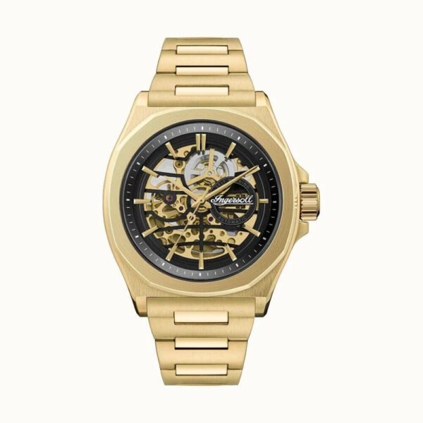 INGERSOLL THE ORVILLE AUTOMATIC GOLD BRACELET I09305 MEN'S WATCH