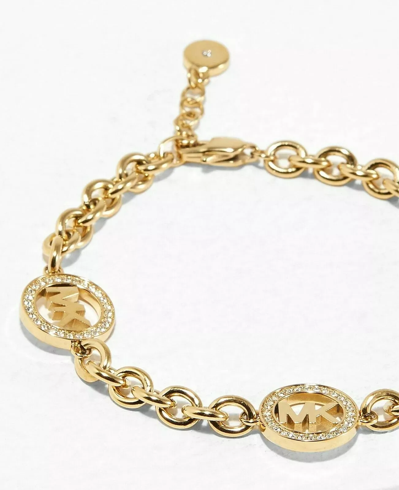 Michael Kors Gold Pave Crystal Fulton Chain Logo Bracelet MKJ4729710 300 Michael Kors Gold Pave Crystal Fulton Chain Logo Bracelet MKJ4729710 286226191101 3