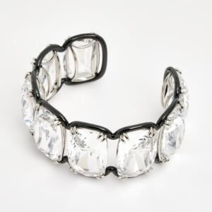 Swarovski Harmonia cuff Oversized floating crystals White Mixed metal finish 5609663
