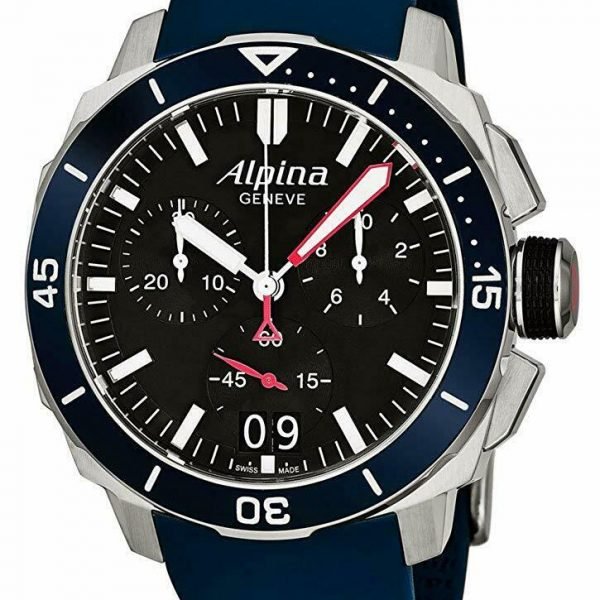 ALPINA Navy Seastrong Diver 300 Chronograph Watch AL372X4V6
